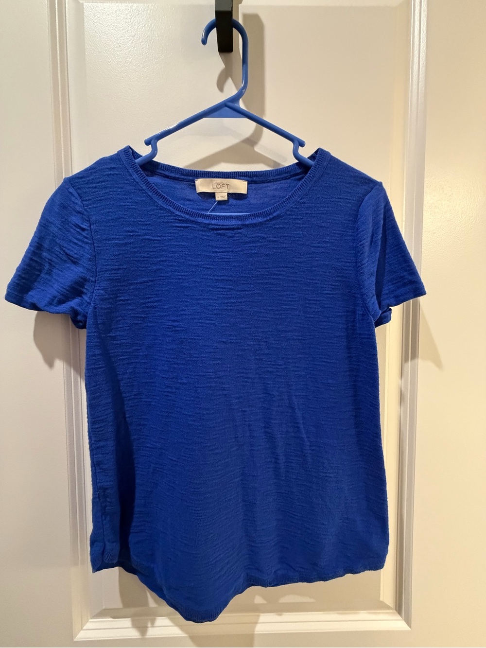 LOFT Women's Cobalt Short Sleeve Crewneck Tee